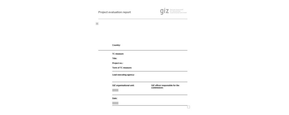 Implementation of Quality Checks for GIZ Evaluation Reports